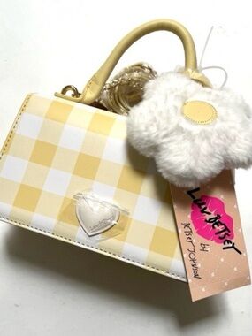 Luv Betsey Yellow Gingham Crossbody Bag by Betsey Johnson